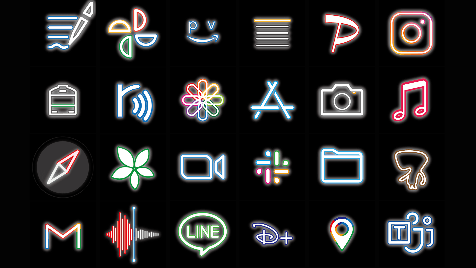 Neon Icon Set